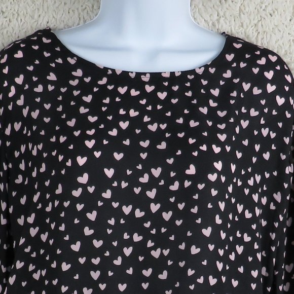 H&M*‎ Women's Long Sleeve Boat Neck Elastic Hem/Cuffs Pullover Blouse~ Size 8 - Picture 5 of 10